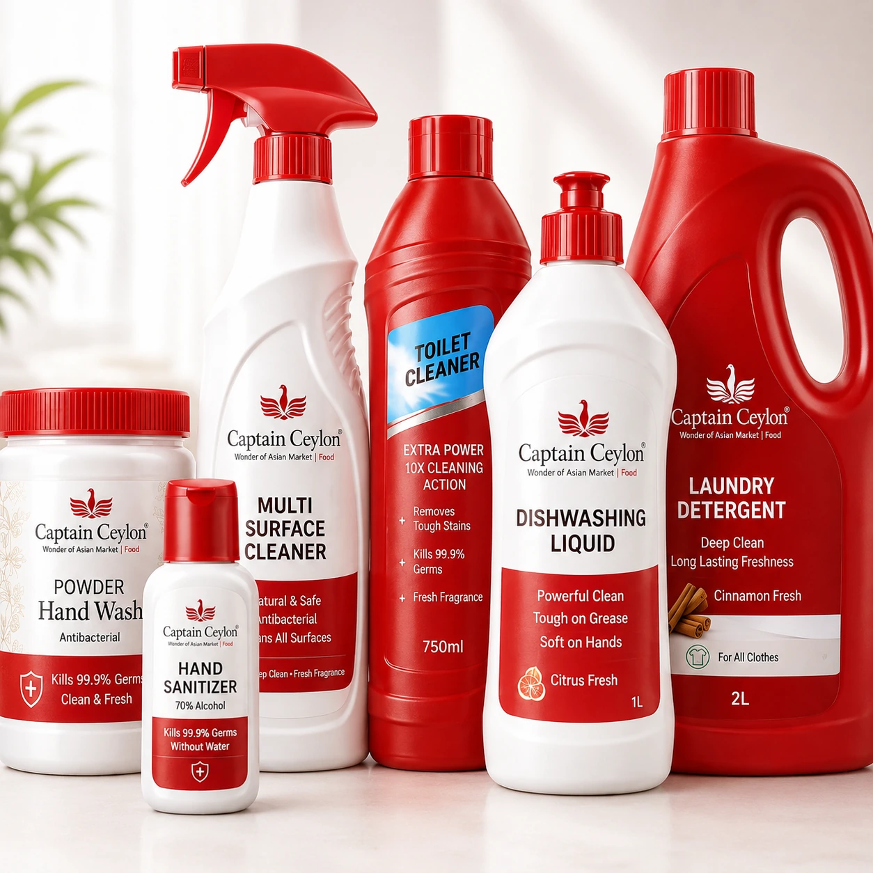 Captain Ceylon household and care products